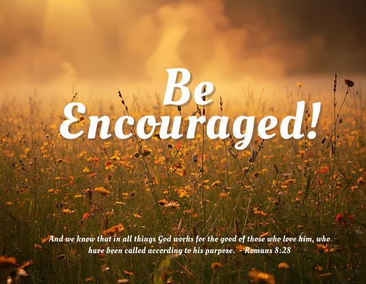 Note Card (Landscape Fold) - Be Encouraged!