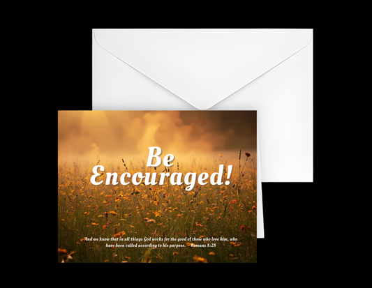 Note Card (Landscape Fold) - Be Encouraged!