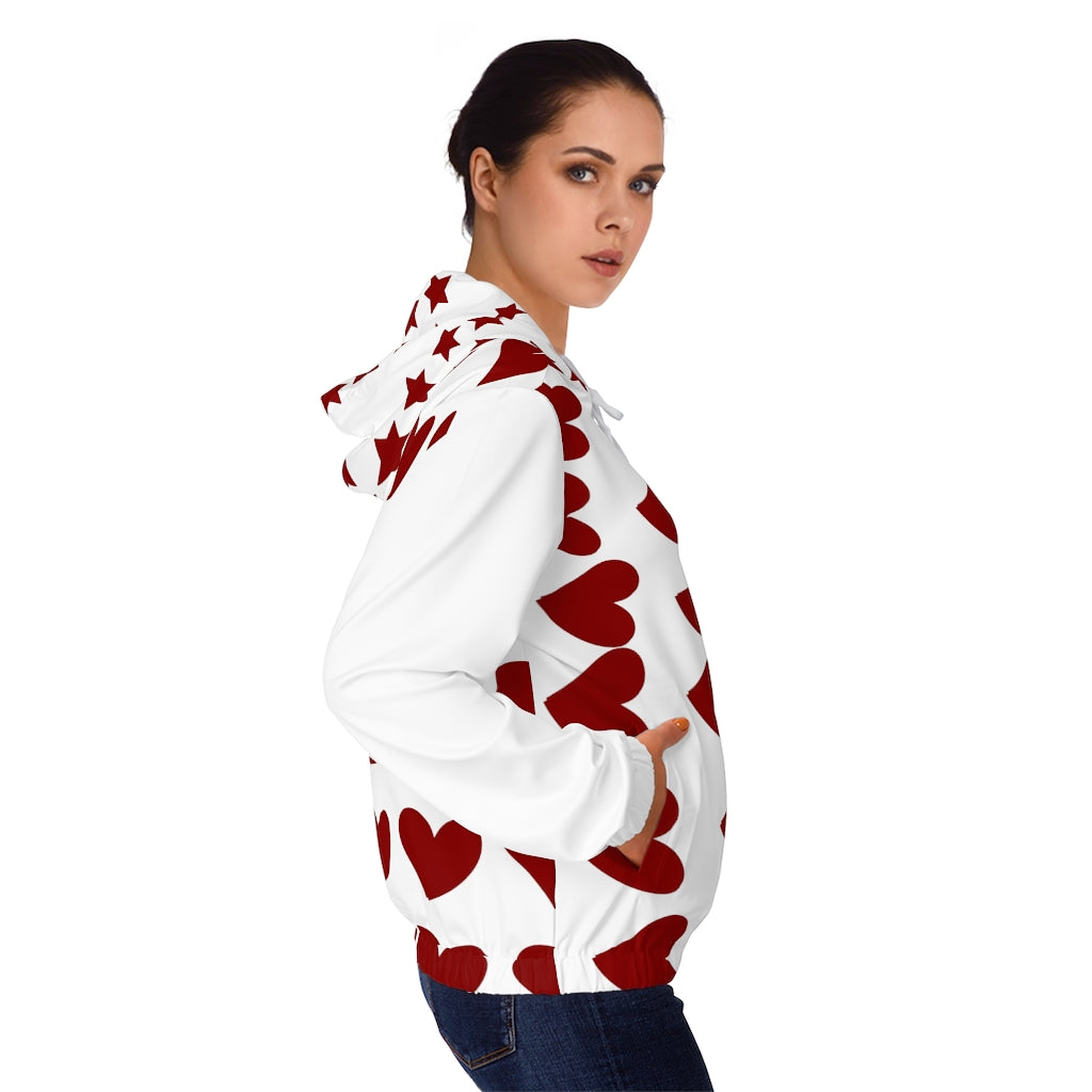 Stars and Hearts Women’s Zip-Up Hoodie