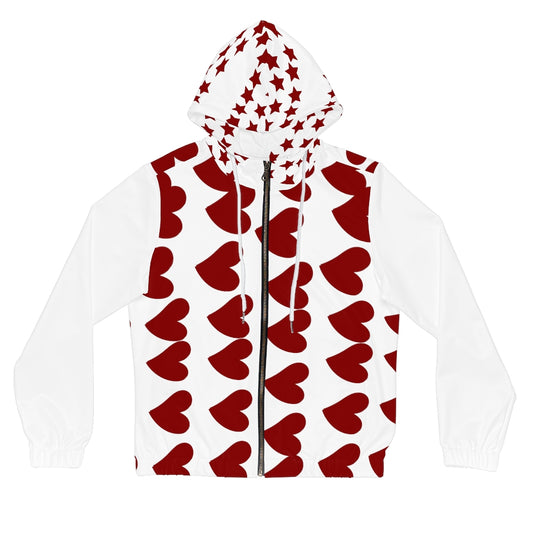 Stars and Hearts Women’s Zip-Up Hoodie