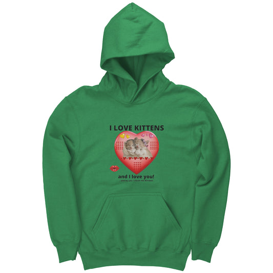 I love kittens and I love you Youth Hoodie