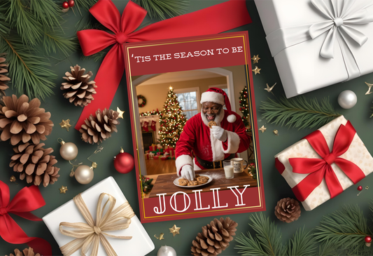 Christmas Card - Black Santa