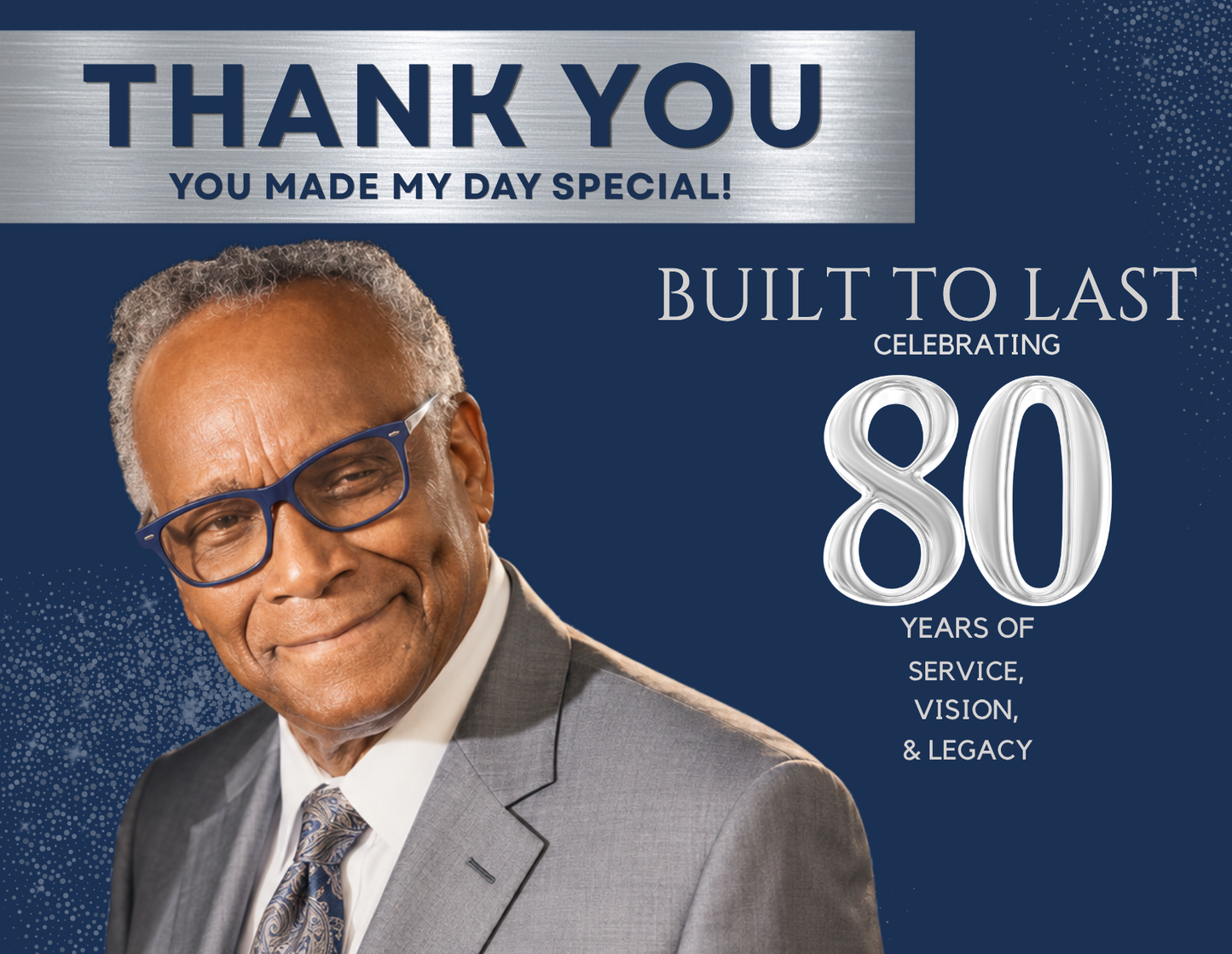 A2 Size Custom Front Image Folded Thank You Card 5x4 or 4x5