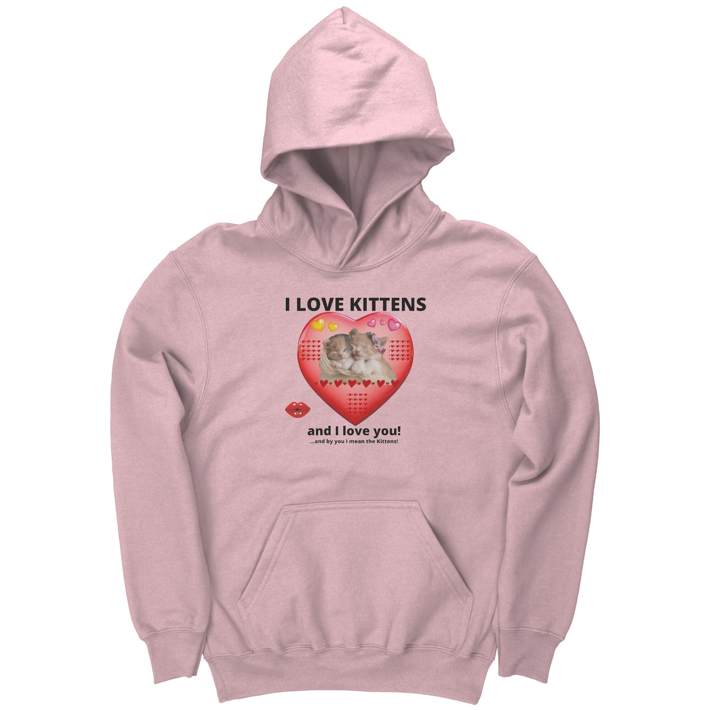 Pink Sweatshirt with I Love Kittens image