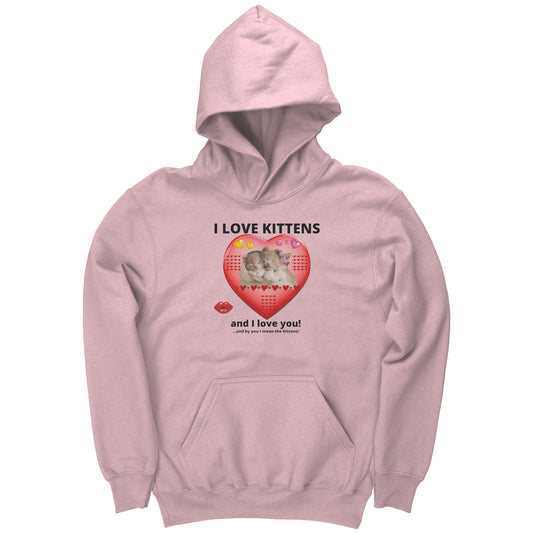 Pink Sweatshirt with I Love Kittens image