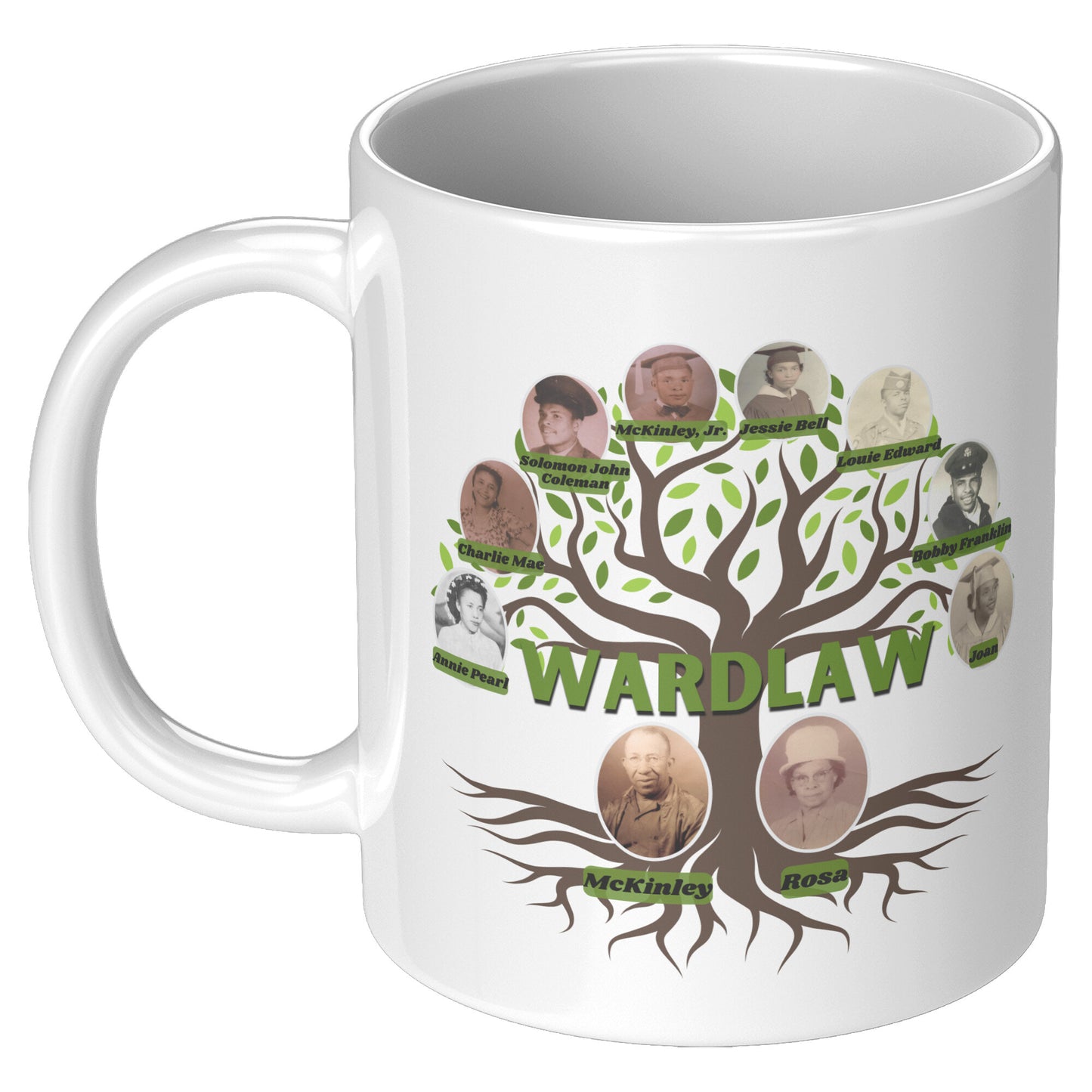 Wardlaw Family Tree - 11 oz white mug