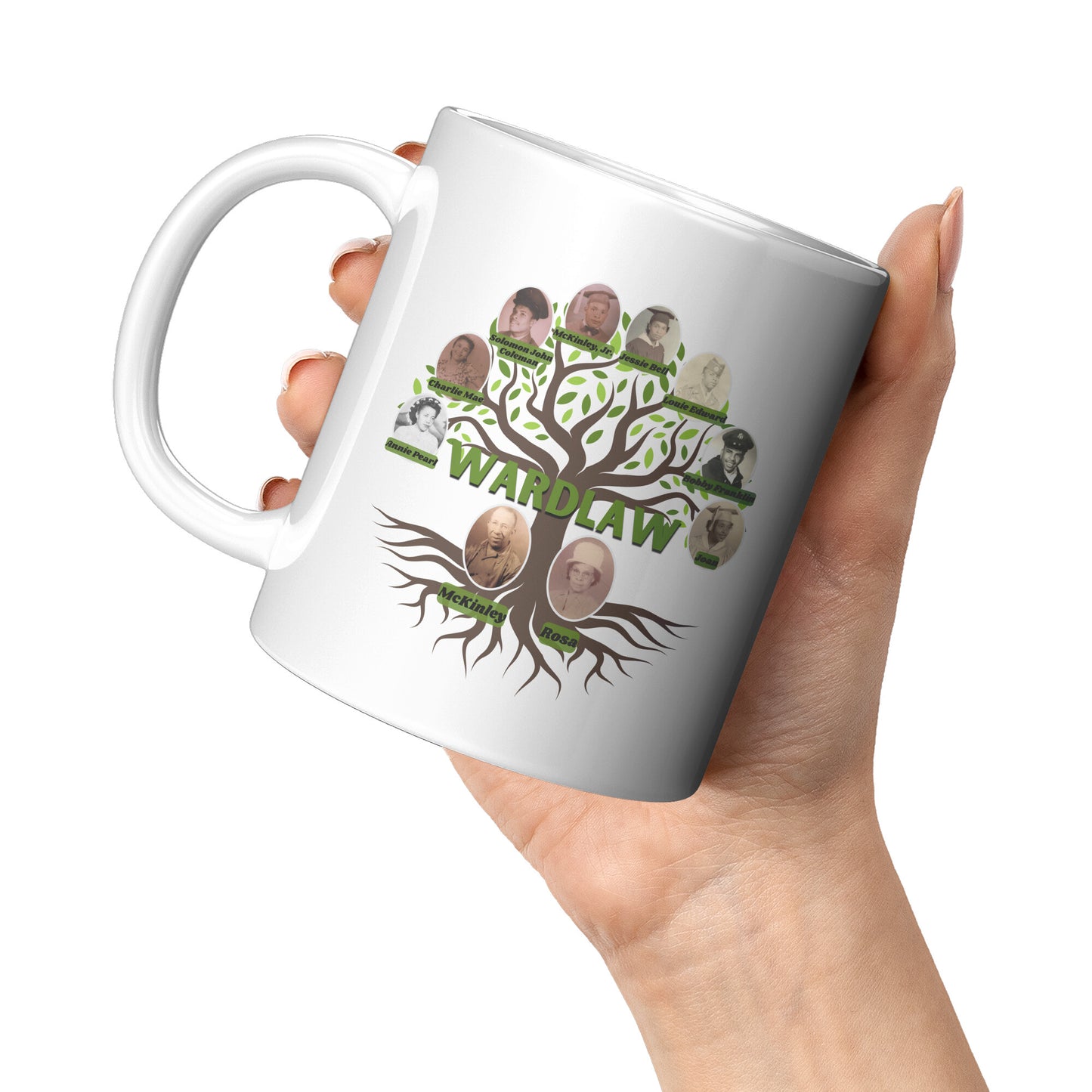 Wardlaw Family Tree - 11 oz white mug