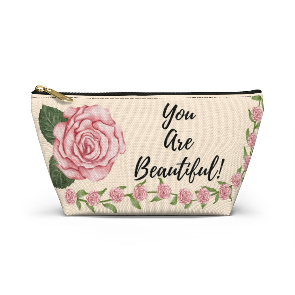 You Are Beautiful Rose Accessory Pouch