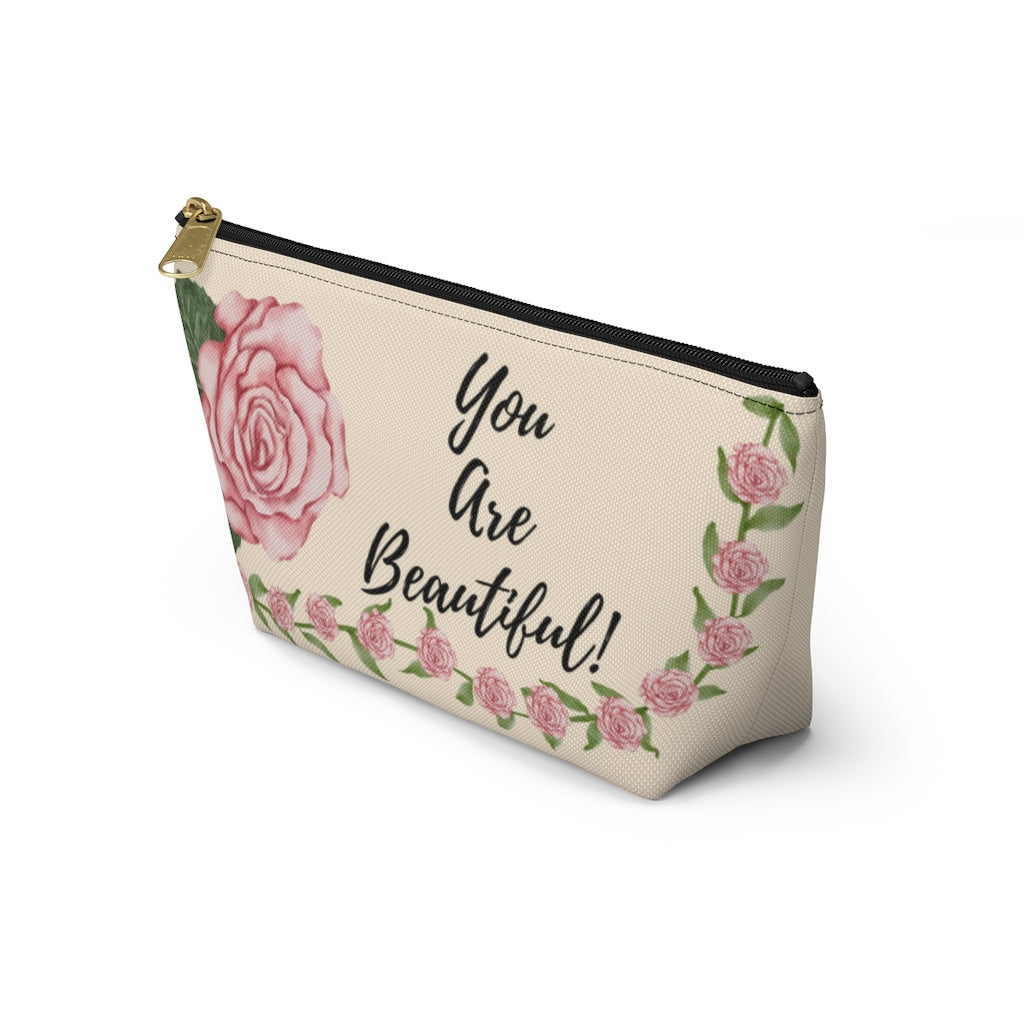 You Are Beautiful Rose Accessory Pouch